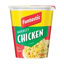 Woolworths Fantastic Noodle Cup 45-70g or Bowl 85g offer