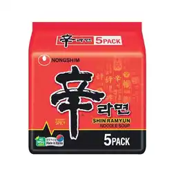 Woolworths Nongshim Noodles 460-600g Pk 4/5 offer