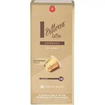 Woolworths Vittoria Coffee Capsules Pk 10 offer