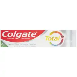 Woolworths Colgate Antibacterial Toothpaste Total Advanced Clean 200g offer