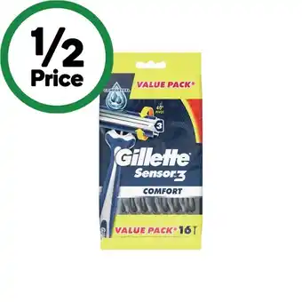 Woolworths Gillette Sensor 3 Comfort Razor Blades Pk 16 offer