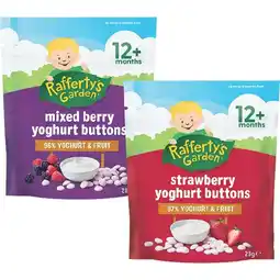 Woolworths Rafferty’s Garden Yoghurt Buttons Baby Food Snack 28g offer