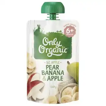 Woolworths Only Organic Baby Food Pouch 120g offer