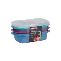 Woolworths Decor Microsafe Jewel Microwavable Container Set 900ml Pk 3 offer