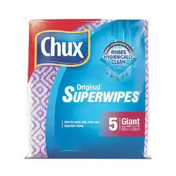 Woolworths Chux Diamond Superwipes Giant Pk 5 offer