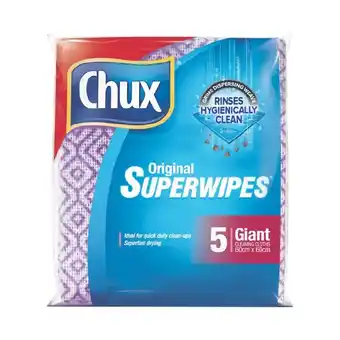 Woolworths Chux Diamond Superwipes Giant Pk 5 offer