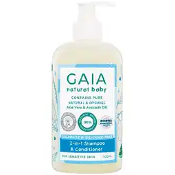 Woolworths GAIA Natural Baby 2 in 1 Shampoo & Conditioner 500ml offer