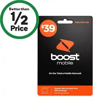 Woolworths Boost $39 SIM Pack^ offer