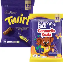 Coles Cadbury Sharepacks 120g-180g offer