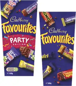 Coles Cadbury Favourites 520g offer