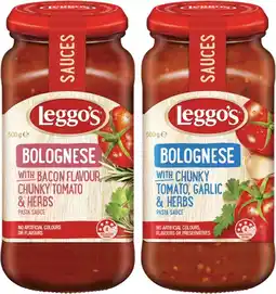 Coles Leggo's Chunky Pasta Sauce 490g-500g offer