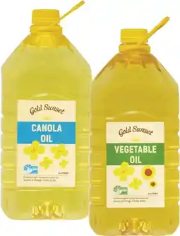 Coles Gold Sunset Canola or Vegetable Oil 4 Litre offer