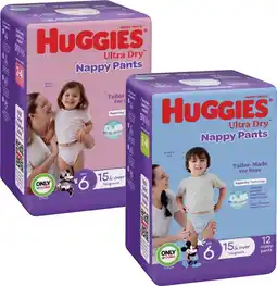 Coles Huggies Ultra Dry Convenience Nappy Pants 12 Pack-15 Pack offer