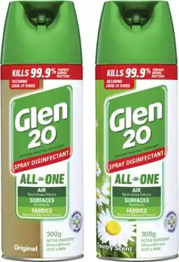 Coles Glen 20 Disinfectant Spray 300g offer