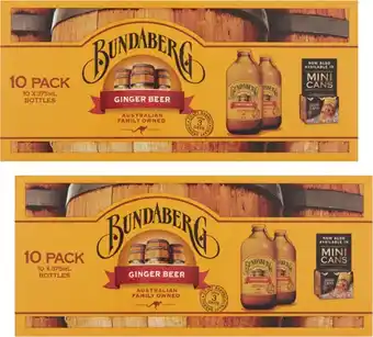 Coles Bundaberg Brewed Drink 10x375mL offer