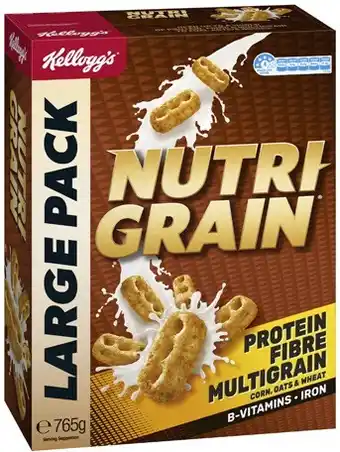 Coles Kellogg's Nutri Grain Breakfast Cereal 765g offer