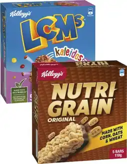 Coles Kellogg's Nutri Grain or LCMs 5 Pack 100g-110g offer