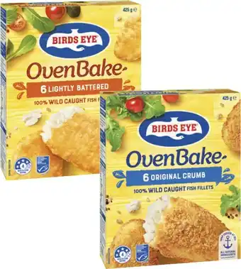 Coles Birds Eye Oven Bake Fish Fillets 425g offer