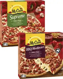 Coles McCain Family Pizza 490g-500g offer