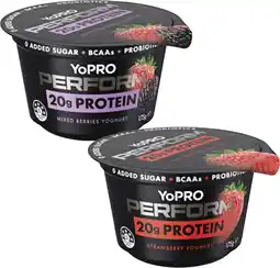 Coles Danone YoPro Perform Yoghurt 175g offer