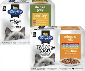 Coles Fussy Cat Cat Food Pouch 12x80g offer