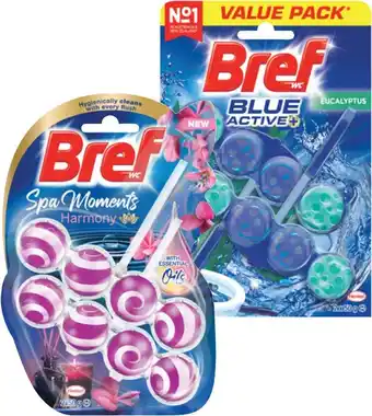 Coles Bref Spa Moments or Blue Active In The Bowl Toilet Cleaner Twin Pack 100g offer