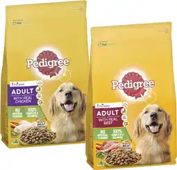 Coles Pedigree Dry Dog Food 2.5kg-3kg offer