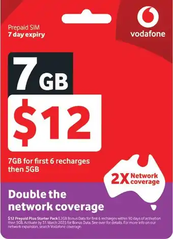 Coles Vodafone $12 Starter Pack offer