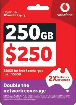 Coles Vodafone $250 Starter Pack offer