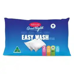 Woolworths Tontine Goodnight EasyWash Pillow Twin Pack offer