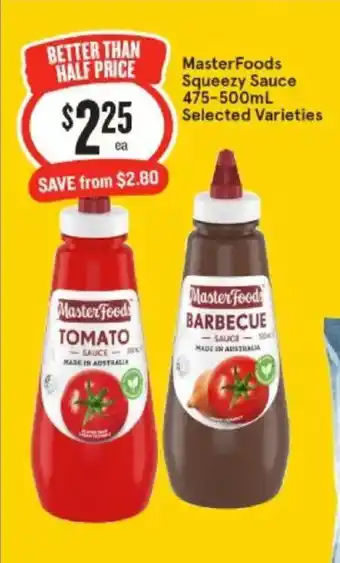 IGA Masterfoods squeezy sauce offer