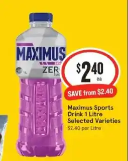 IGA Maximus Sports Drink offer