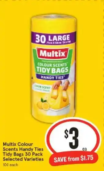 IGA Multix Colour Scents Handy Ties Tidy Bags offer