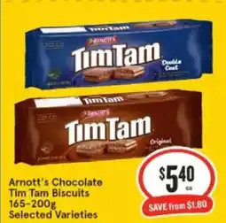 IGA Arnott's chocolate tim tam biscuits offer