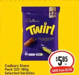 IGA Cadbury Share Pack offer