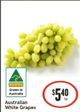 IGA Australian White Grapes offer