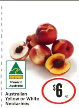 IGA Australian yellow or white nectarines offer