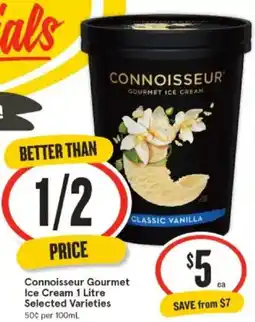 IGA Connoisseur Gourmet Ice Cream offer