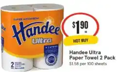 IGA Handee ultra paper towel offer