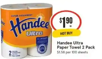 IGA Handee ultra paper towel offer