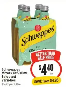 IGA Schweppes mixers offer