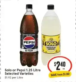 IGA Solo or pepsi offer