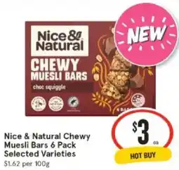 IGA Nice & natural chewy muesli bars offer