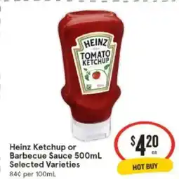 IGA Heinz ketchup or barbecue sauce offer