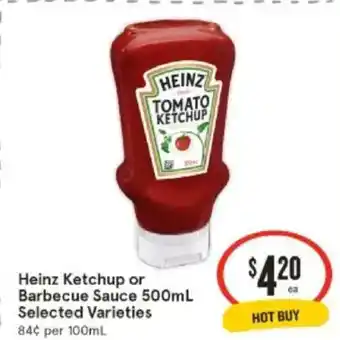 IGA Heinz ketchup or barbecue sauce offer