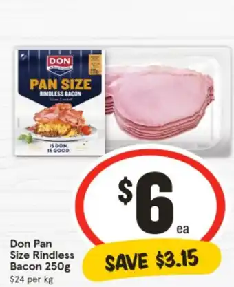 IGA Don pan size rindless bacon offer