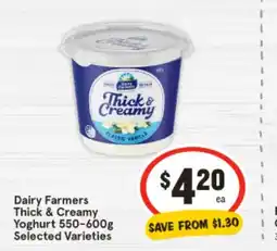 IGA Dairy farmers thick & creamy yoghurt offer