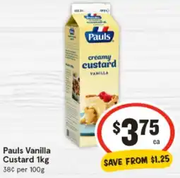 IGA Pauls vanilla custard offer