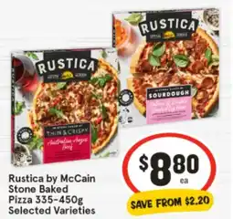 IGA Rustica by mccain stone baked pizza offer