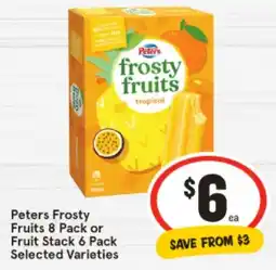 IGA Peters Frosty Fruits or Fruit Stack offer